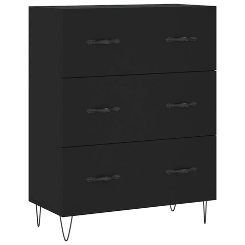 vidaXL Highboard Schwarz 69,5x34x180 cm Holzwerkstoff