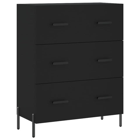 vidaXL Highboard Schwarz 69,5x34x180 cm Holzwerkstoff