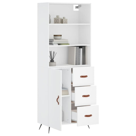 vidaXL Highboard Weiß 69,5x34x180 cm Holzwerkstoff