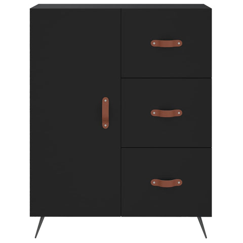 vidaXL Highboard Schwarz 69,5x34x180 cm Holzwerkstoff