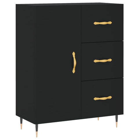 vidaXL Highboard Schwarz 69,5x34x180 cm Holzwerkstoff