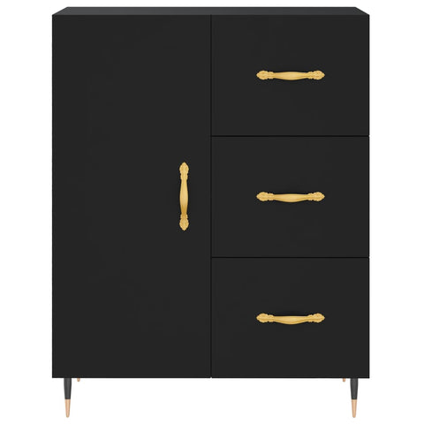 vidaXL Highboard Schwarz 69,5x34x180 cm Holzwerkstoff