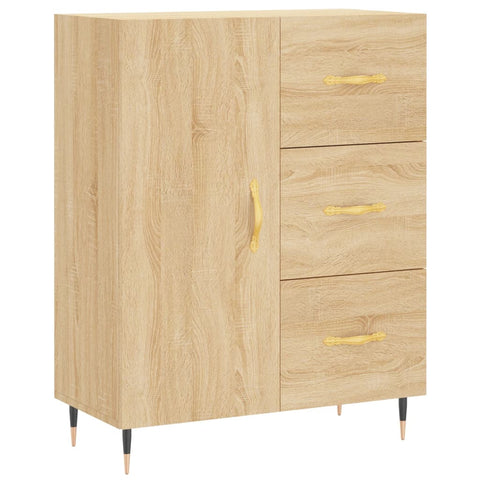 Highboard Sonoma-Eiche 69,5x34x180 cm Holzwerkstoff