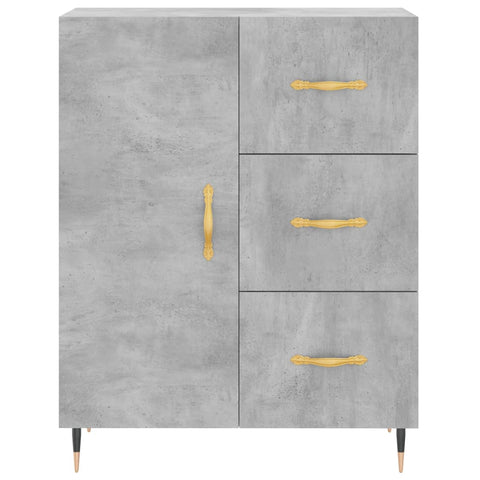 vidaXL Highboard Betongrau 69,5x34x180 cm Holzwerkstoff