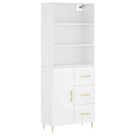 vidaXL Highboard Weiß 69,5x34x180 cm Holzwerkstoff