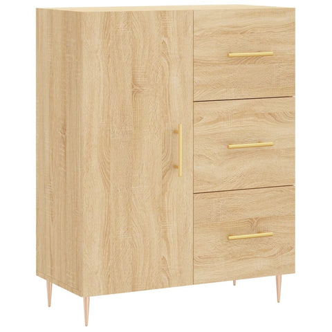 Highboard Sonoma-Eiche 69,5x34x180 cm Holzwerkstoff