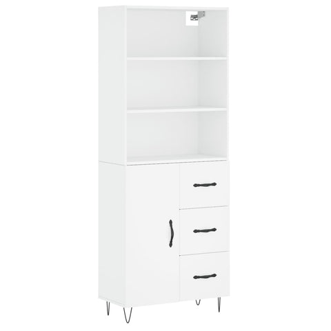 vidaXL Highboard Weiß 69,5x34x180 cm Holzwerkstoff