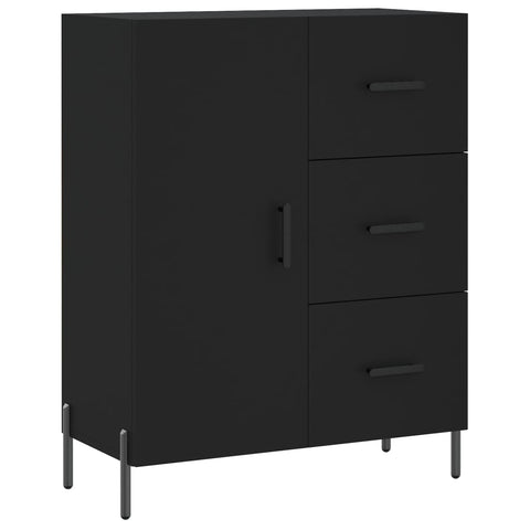 vidaXL Highboard Schwarz 69,5x34x180 cm Holzwerkstoff