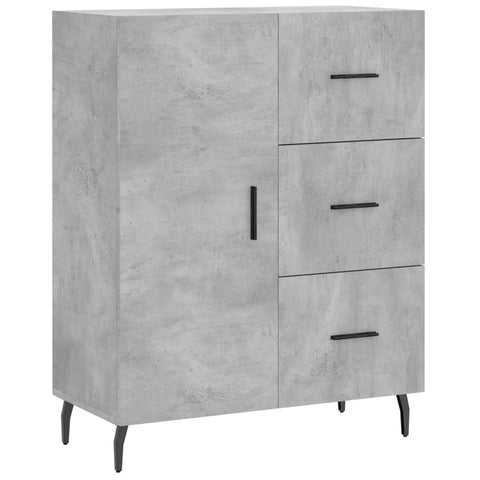 vidaXL Highboard Betongrau 69,5x34x180 cm Holzwerkstoff