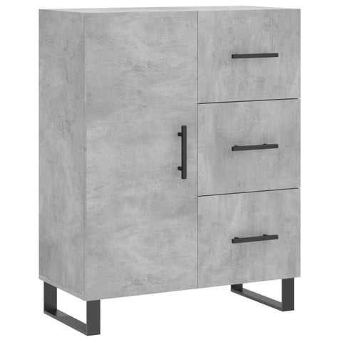 vidaXL Highboard Betongrau 69,5x34x180 cm Holzwerkstoff