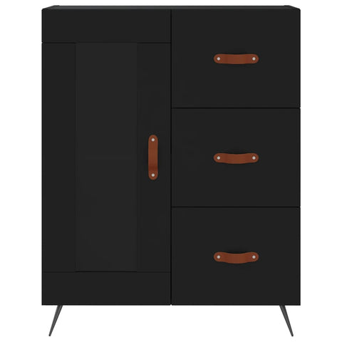 vidaXL Highboard Schwarz 69,5x34x180 cm Holzwerkstoff