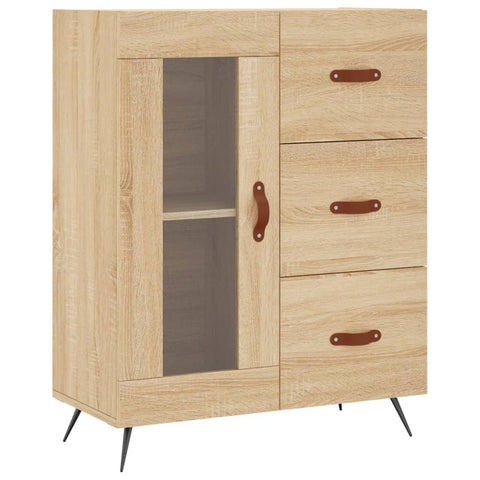 Highboard Sonoma-Eiche 69,5x34x180 cm Holzwerkstoff