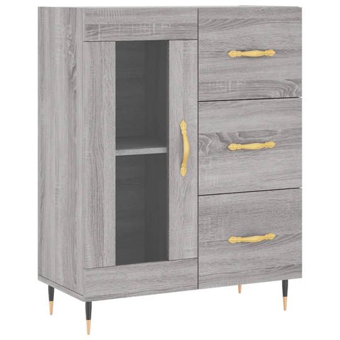 vidaXL Highboard Grau Sonoma 69,5x34x180 cm Holzwerkstoff