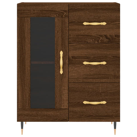 vidaXL Highboard Braun Eichen-Optik 69,5x34x180 cm Holzwerkstoff