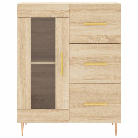 Highboard Sonoma-Eiche 69,5x34x180 cm Holzwerkstoff