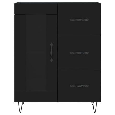 vidaXL Highboard Schwarz 69,5x34x180 cm Holzwerkstoff