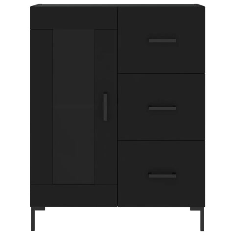 vidaXL Highboard Schwarz 69,5x34x180 cm Holzwerkstoff