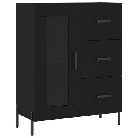 vidaXL Highboard Schwarz 69,5x34x180 cm Holzwerkstoff