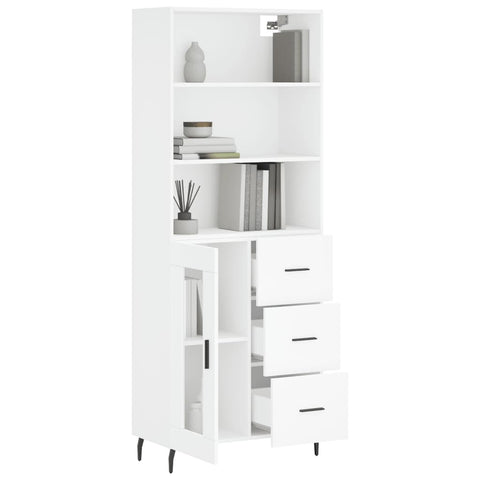 vidaXL Highboard Weiß 69,5x34x180 cm Holzwerkstoff