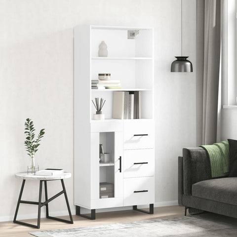 vidaXL Highboard Weiß 69,5x34x180 cm Holzwerkstoff