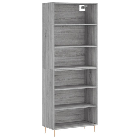 vidaXL Highboard Betongrau 69,5x32,5x180 cm Holzwerkstoff