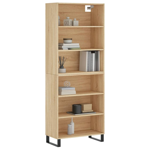 Highboard Sonoma-Eiche 69,5x32,5x180 cm Holzwerkstoff