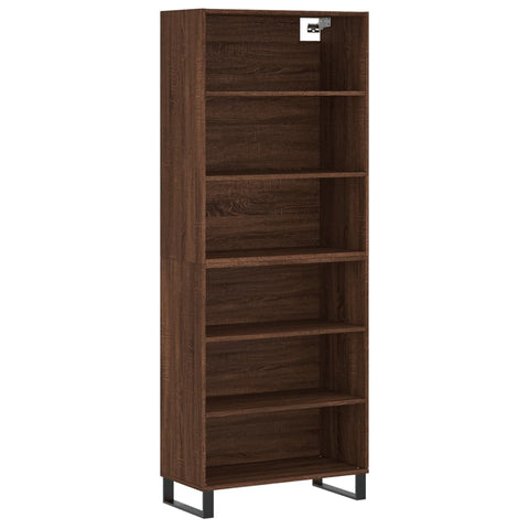 vidaXL Highboard Braun Eichen-Optik 69,5x32,5x180 cm Holzwerkstoff