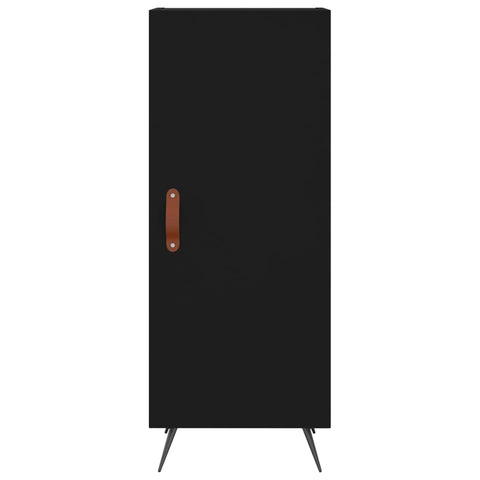 vidaXL Highboard Schwarz 34,5x34x180 cm Holzwerkstoff