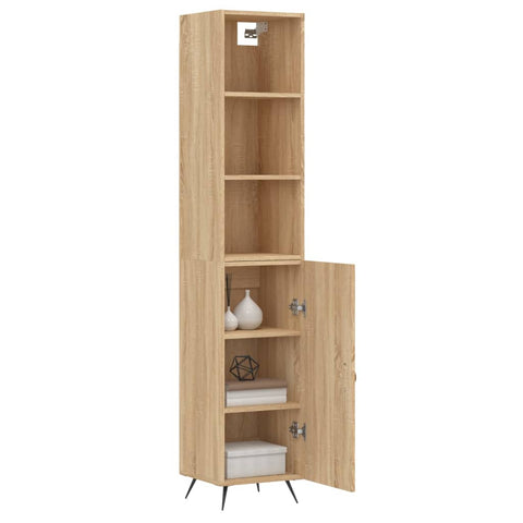 vidaXL Highboard Sonoma-Eiche 34,5x34x180 cm Holzwerkstoff