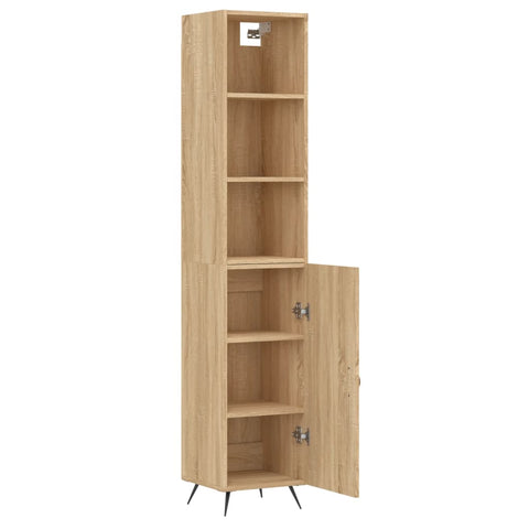 vidaXL Highboard Sonoma-Eiche 34,5x34x180 cm Holzwerkstoff