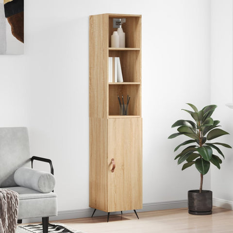 vidaXL Highboard Sonoma-Eiche 34,5x34x180 cm Holzwerkstoff