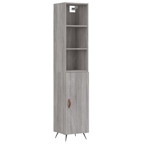 vidaXL Highboard Grau Sonoma 34,5x34x180 cm Holzwerkstoff