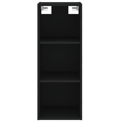 Highboard Schwarz 34,5x34x180 cm Holzwerkstoff