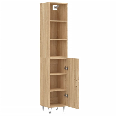 vidaXL Highboard Sonoma-Eiche 34,5x34x180 cm Holzwerkstoff