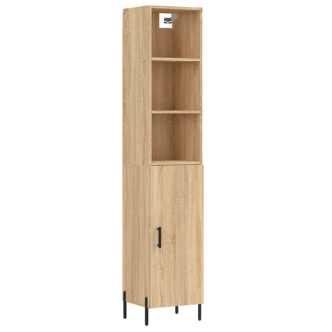 vidaXL Highboard Sonoma-Eiche 34,5x34x180 cm Holzwerkstoff