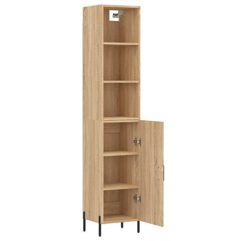 vidaXL Highboard Sonoma-Eiche 34,5x34x180 cm Holzwerkstoff