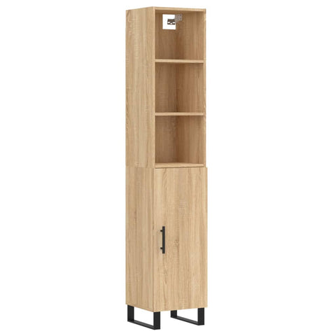 vidaXL Highboard Sonoma-Eiche 34,5x34x180 cm Holzwerkstoff