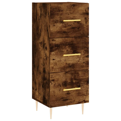 vidaXL Highboard Räuchereiche 34,5x34x180 cm Holzwerkstoff