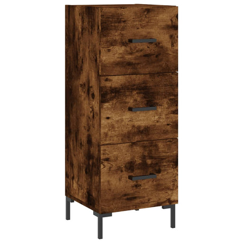 vidaXL Highboard Räuchereiche 34,5x34x180 cm Holzwerkstoff