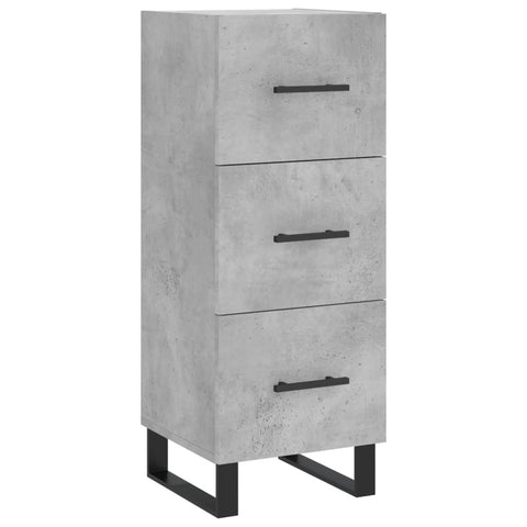 vidaXL Highboard Betongrau 34,5x34x180 cm Holzwerkstoff