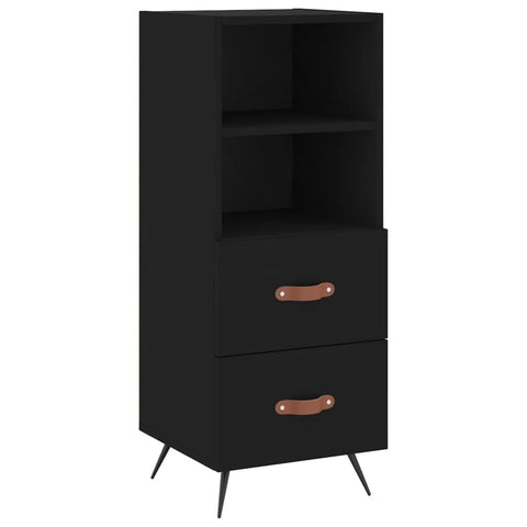 vidaXL Highboard Schwarz 34,5x34x180 cm Holzwerkstoff