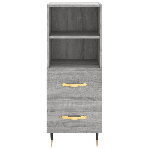 vidaXL Highboard Grau Sonoma 34,5x34x180 cm Holzwerkstoff