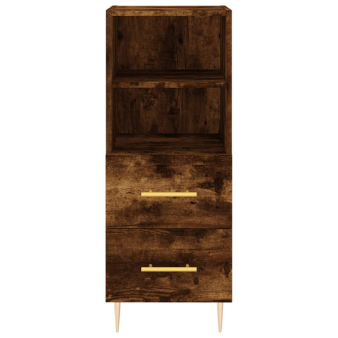 vidaXL Highboard Räuchereiche 34,5x34x180 cm Holzwerkstoff