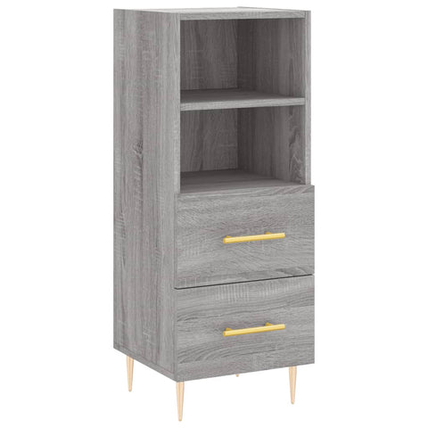 vidaXL Highboard Grau Sonoma 34,5x34x180 cm Holzwerkstoff