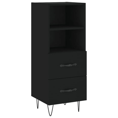 vidaXL Highboard Schwarz 34,5x34x180 cm Holzwerkstoff