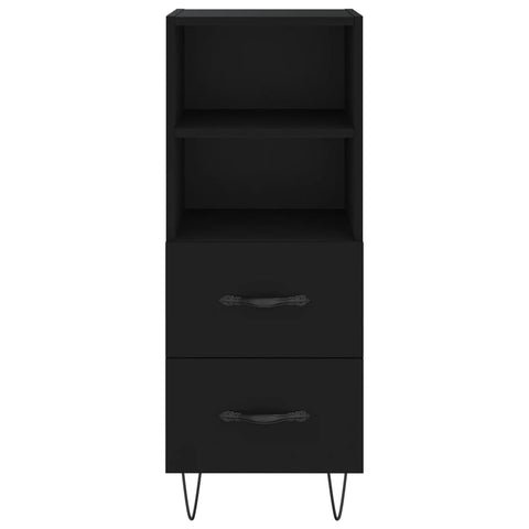 vidaXL Highboard Schwarz 34,5x34x180 cm Holzwerkstoff