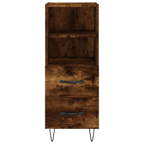 vidaXL Highboard Räuchereiche 34,5x34x180 cm Holzwerkstoff