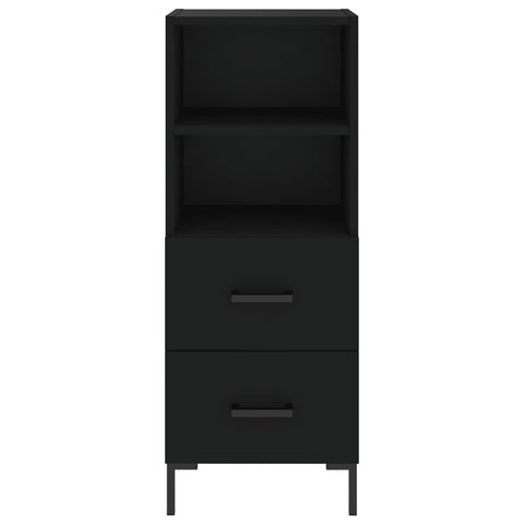 vidaXL Highboard Schwarz 34,5x34x180 cm Holzwerkstoff