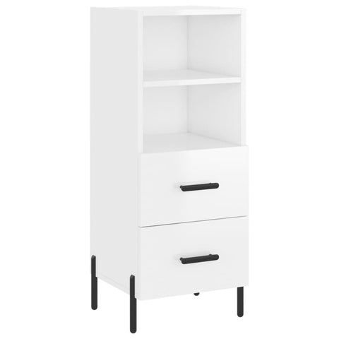 vidaXL Highboard Hochglanz-Weiß 34,5x34x180 cm Holzwerkstoff