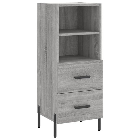 vidaXL Highboard Grau Sonoma 34,5x34x180 cm Holzwerkstoff